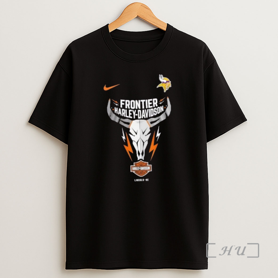 Officials Nfl Minnesota Vikings X Frontier Harley Davidson 2 Sided Shirt Sweatshirt Tee