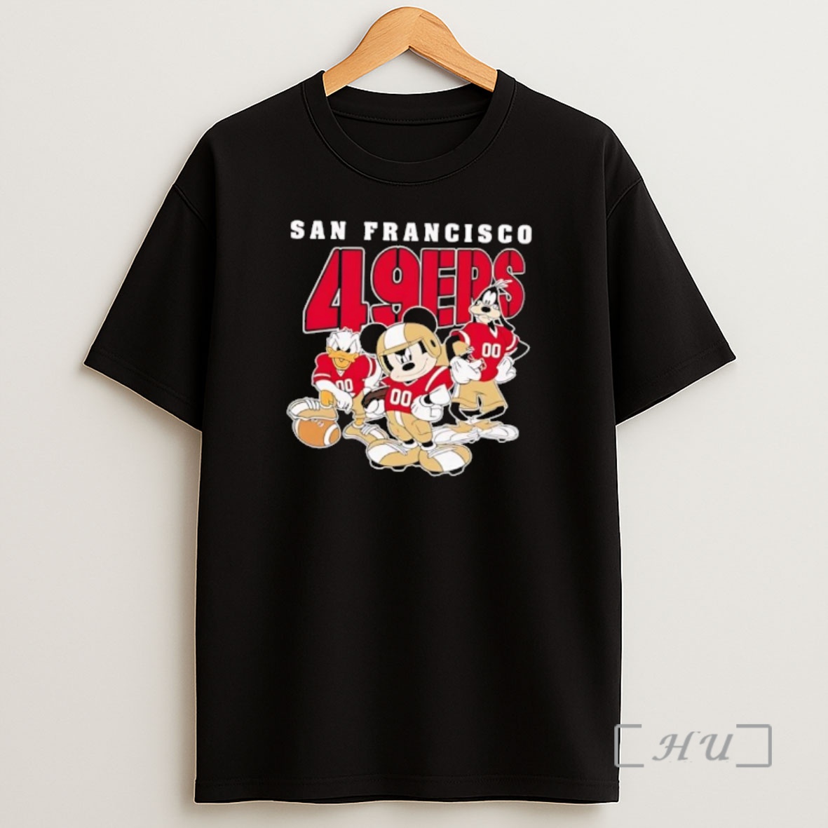 Officials Nfl San Francisco 49ers Mickey And Friends Funny Cartoon Premium Shirt Sweatshirt Tee