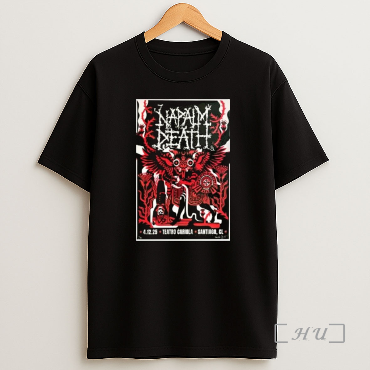 Officials Napalm Death Teatro Cariola Santiago Chile December 4 2025 Circle Black Premium Shirt Sweatshirt Tee
