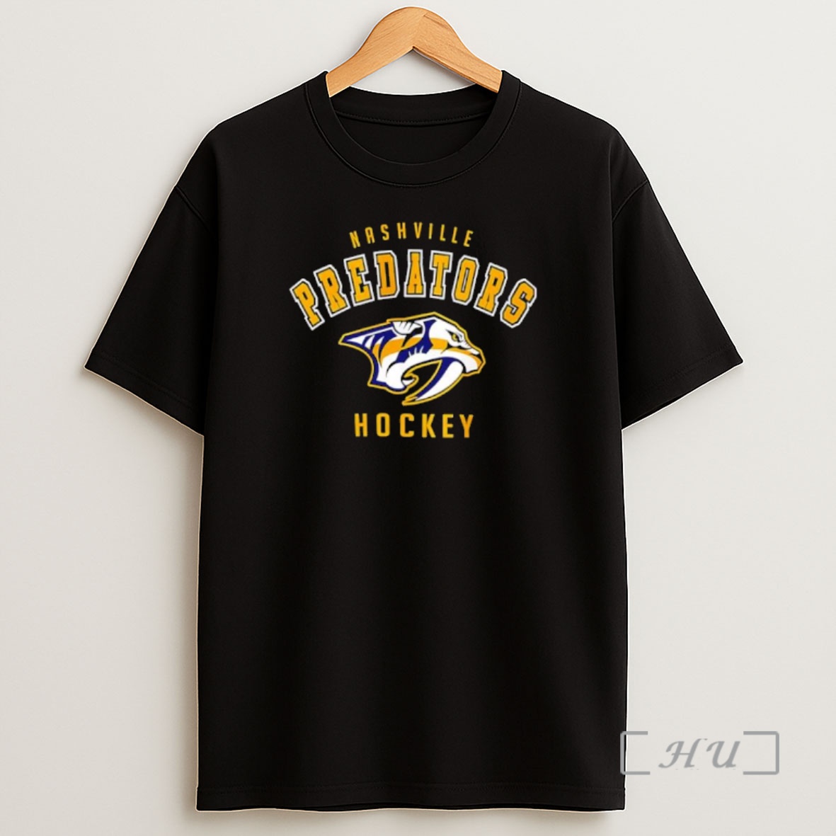 Officials Nashville Predators Hockey Navy Blue Logo Shirt Sweatshirt Tee