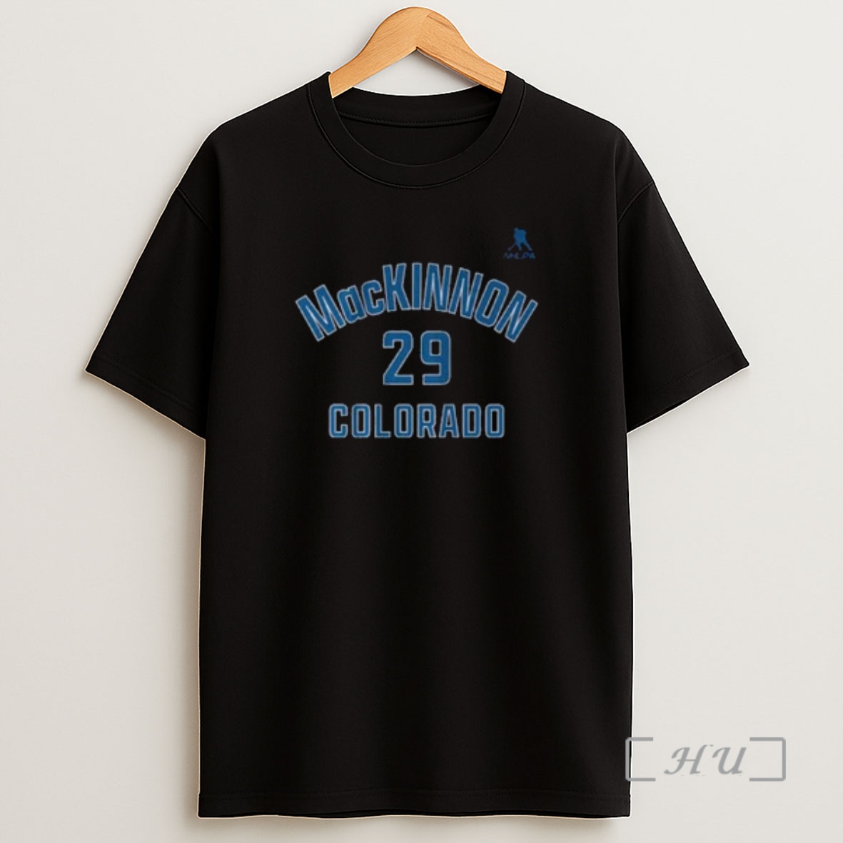 Officials Nathan Mackinnon Colorado Name Number Circle Black Shirt Sweatshirt Tee