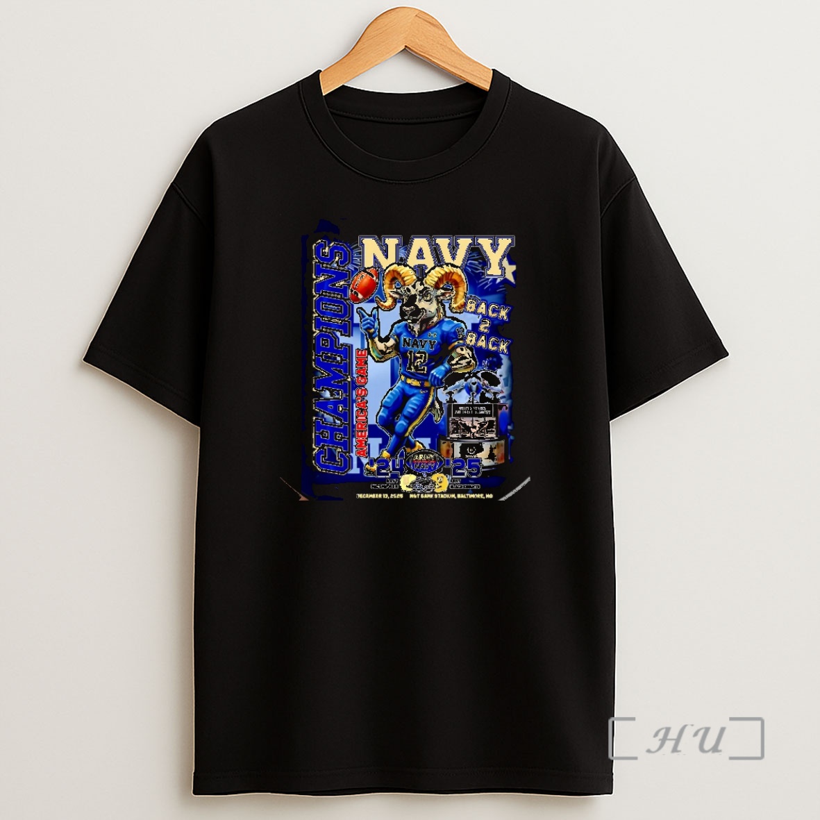Officials Navy Midshipmen 2025 Americas Game Champions Back To Back 24 25 Christmas Shirt Sweatshirt Tee