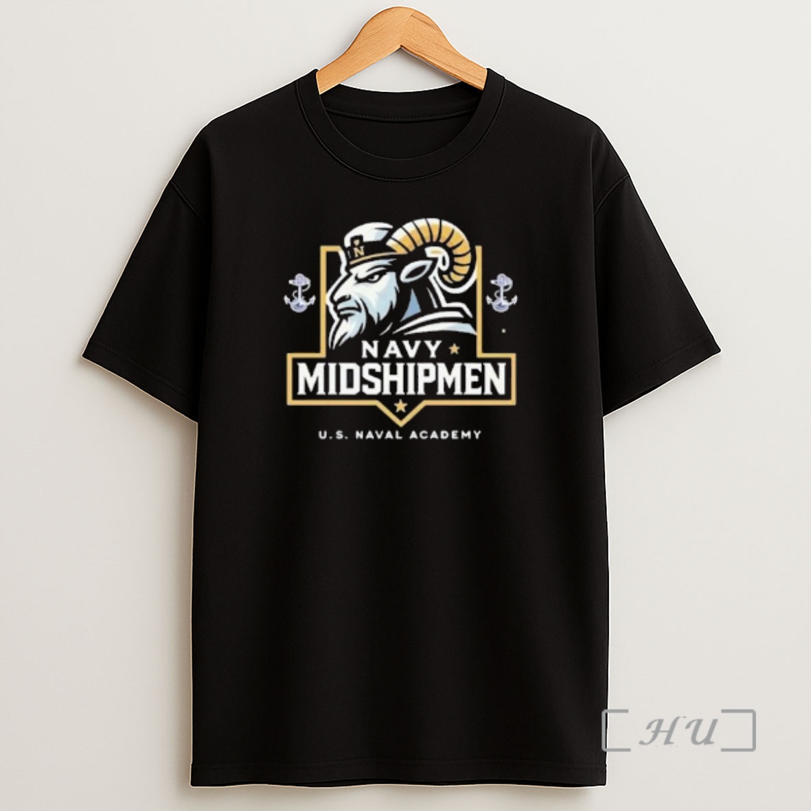 Officials Navy Midshipmen Us Naval Academy Circle Black Shirt Sweatshirt Tee