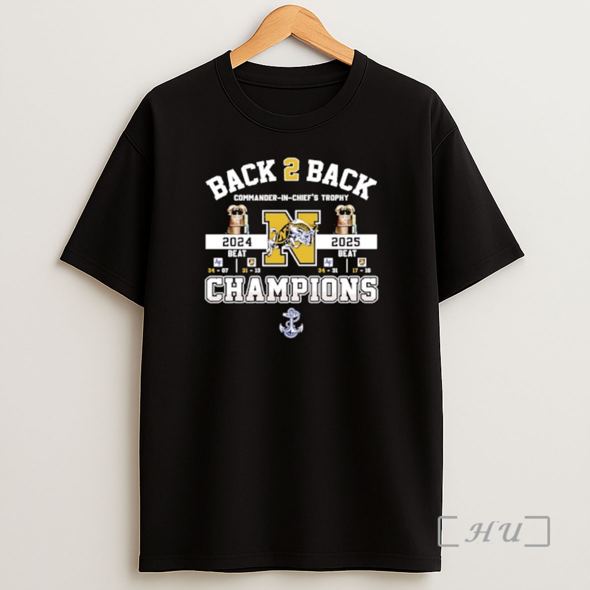 Officials Navy Midshipmen Baack 2 Back Commander In Chiefs Trophy Champions 2024 2025 Shirt Sweatshirt Tee
