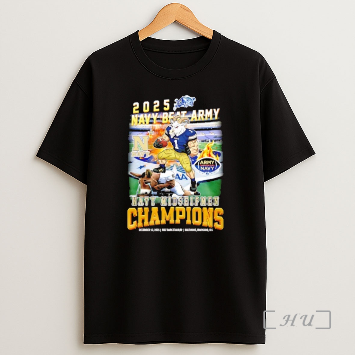 Officials Navy Midshipmen Beat Army 2025 Champions Mascot Shirt Sweatshirt Tee
