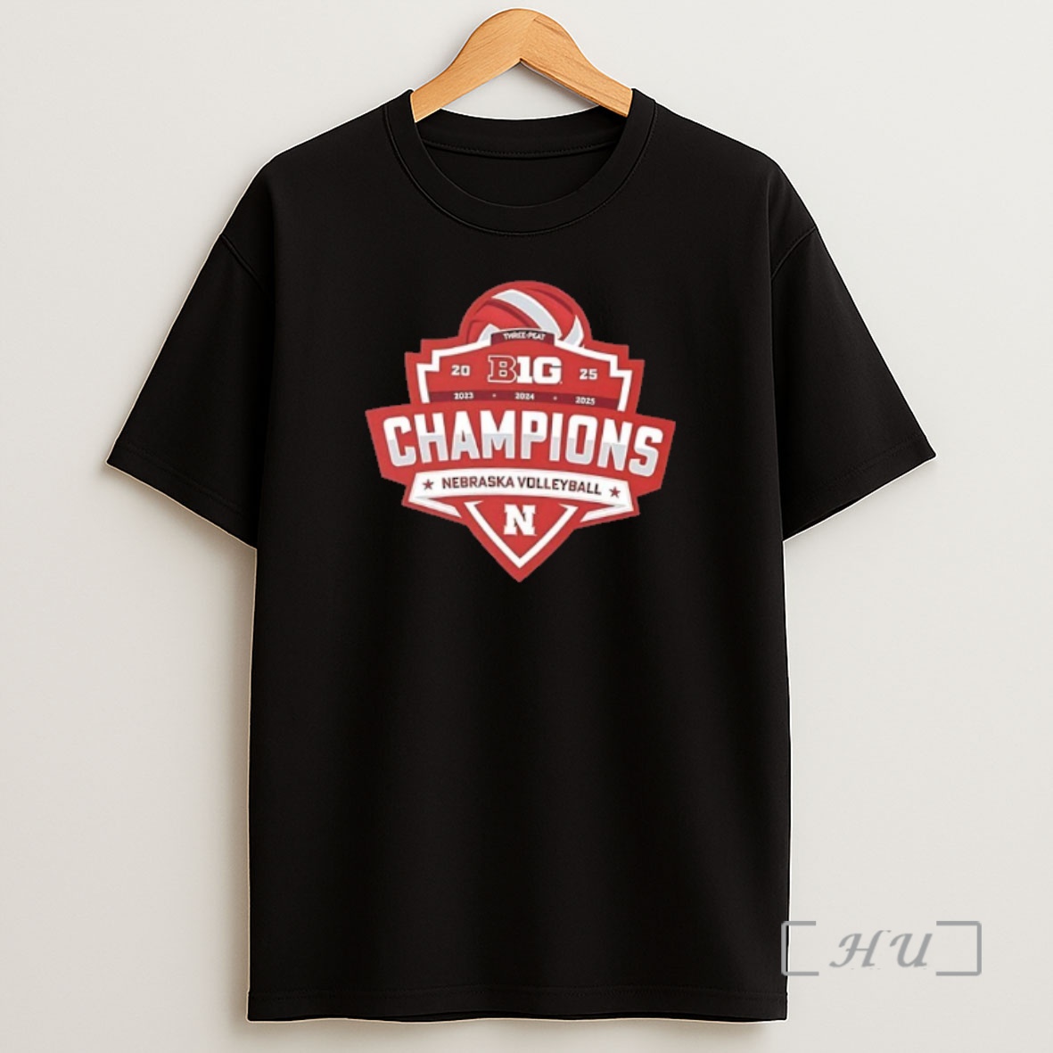 Officials Nebraska Cornhuskers Big Ten 6x Volleyball Champions 2 Sided Shirt Sweatshirt Tee