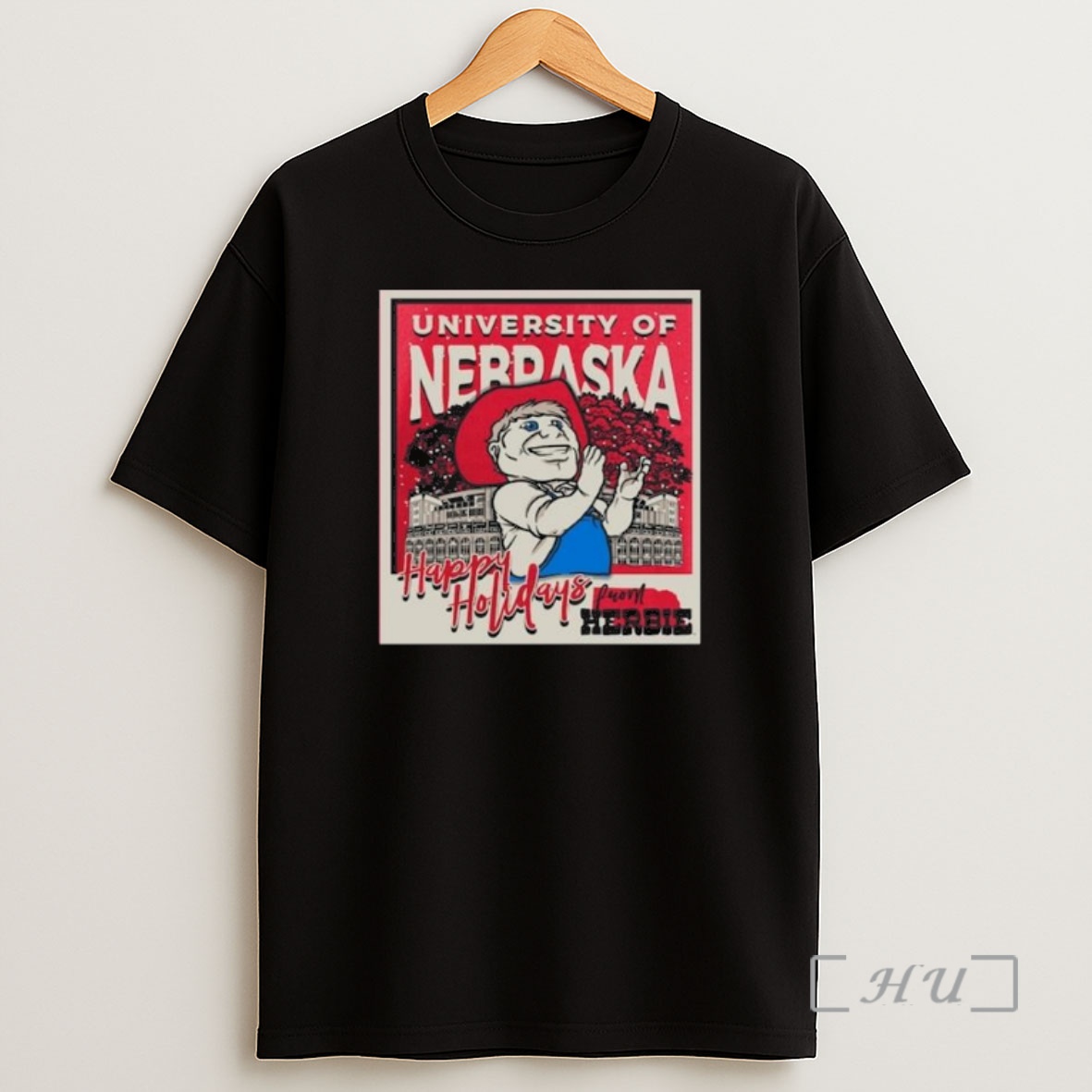 Officials Nebraska Huskers Snowy Polaroid Shirt Sweatshirt Tee