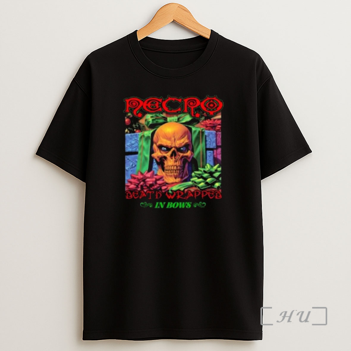 Officials Necro Death Wrapped In Bows Circle Black Shirt Sweatshirt Tee