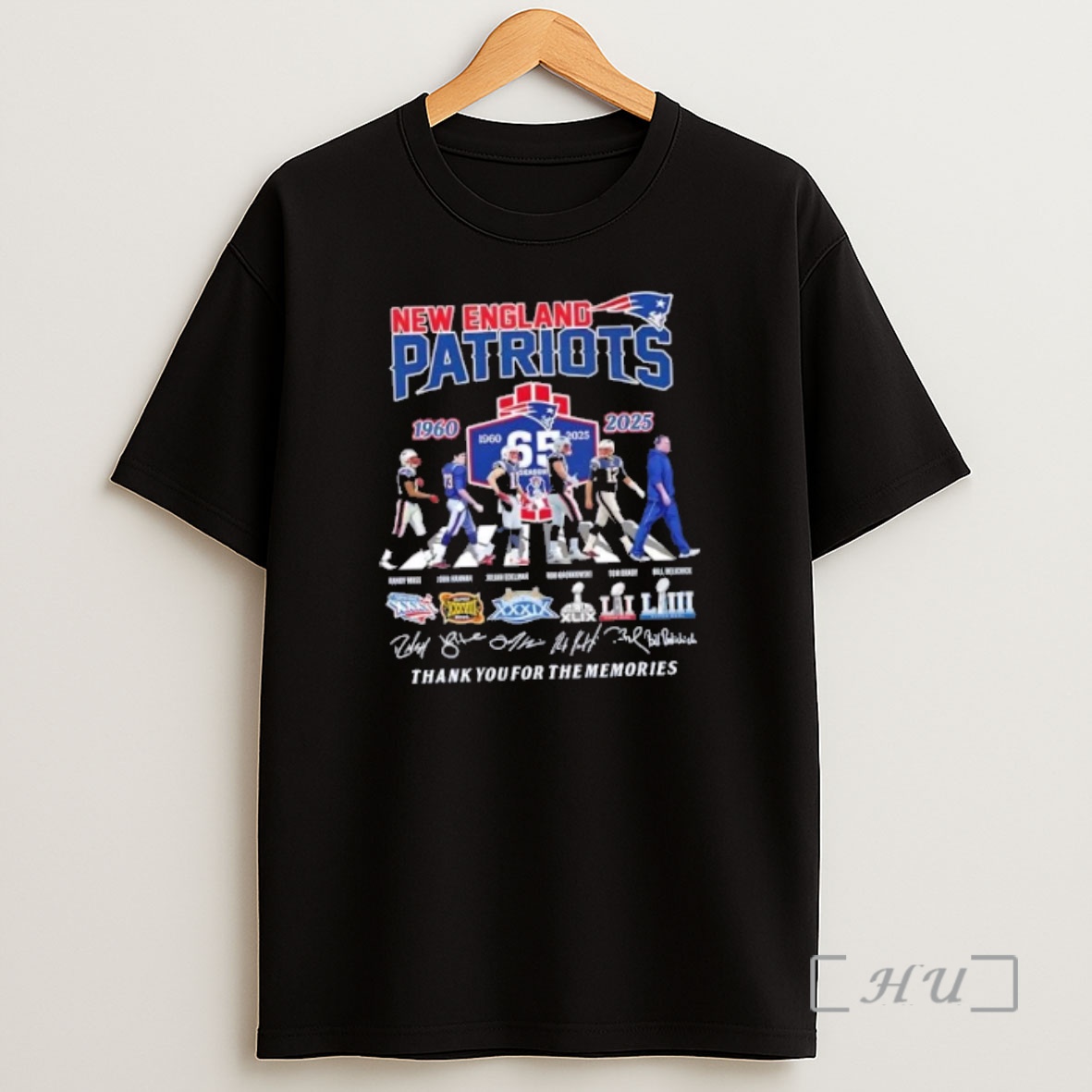 Officials New England Patriots 1960 2025 Coach Bill Belichick And Legends Abbey Road Thank You For The Memories Signatures Shirt Sweatshirt Tee