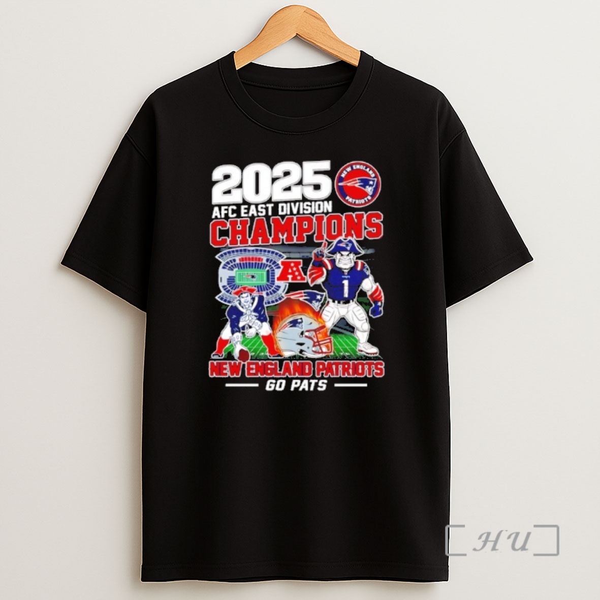 Officials New England Patriots 2025 Afc East Division Champions Go Pats Mascot Shirt Sweatshirt Tee