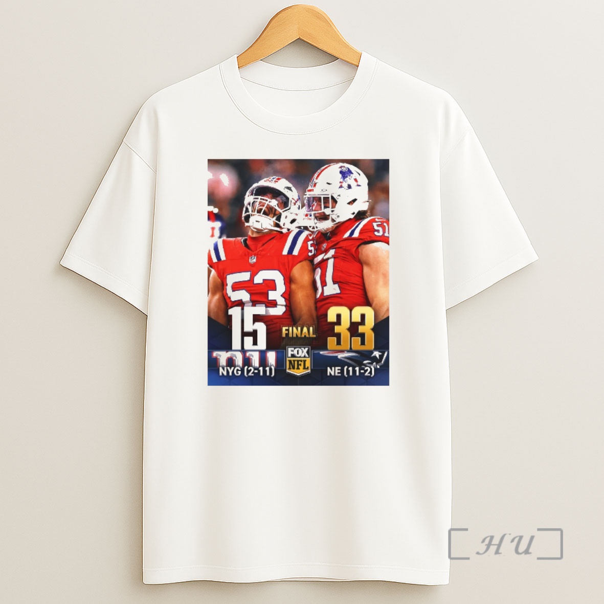 Officials New England Patriots Defeated New York Giants Final Score 33 15 Fox Nfl Premium Shirt Sweatshirt Tee