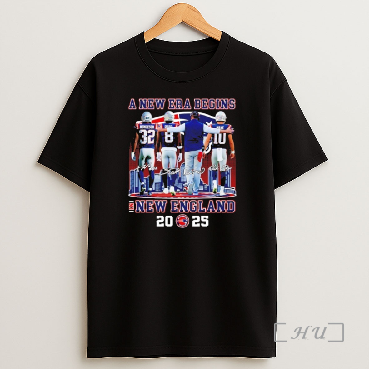 Officials New England Patriots A New Era Begins 2025 City Skyline Signature Premium Shirt Sweatshirt Tee