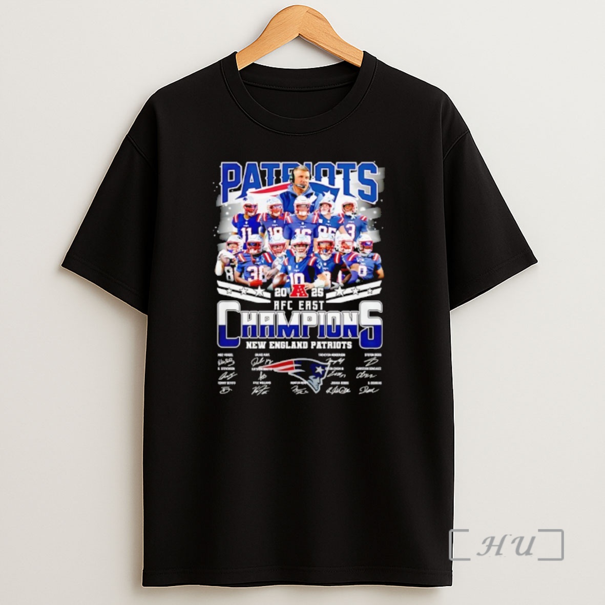 Officials New England Patriots Coach And Players At Champions 2025 Afc East Shirt Sweatshirt Tee
