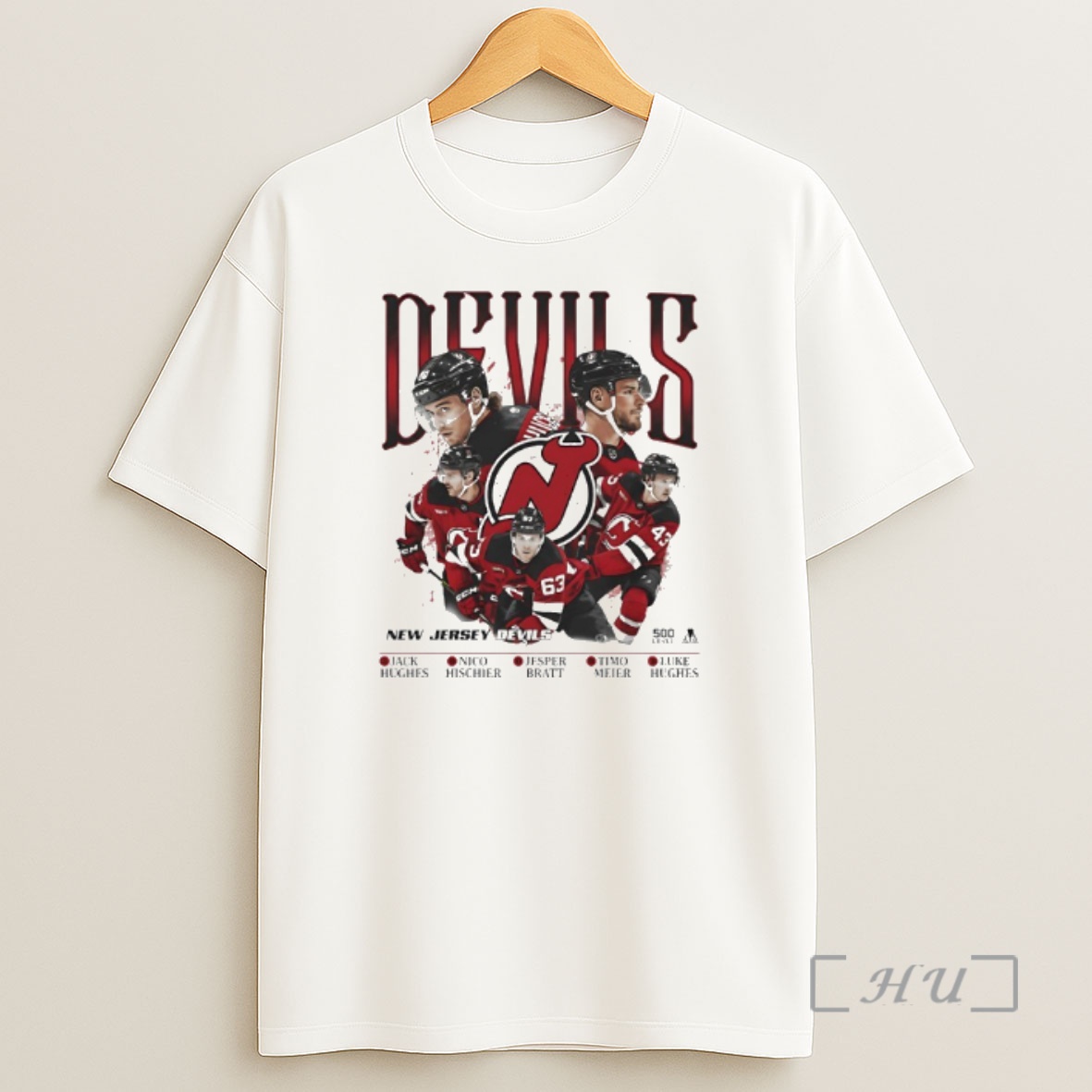 Officials New Jersey Devils 5 Stars Jack Hughes Nico Hischier Jesper Bratt Time Meier Luke Hughes Shirt Sweatshirt Tee