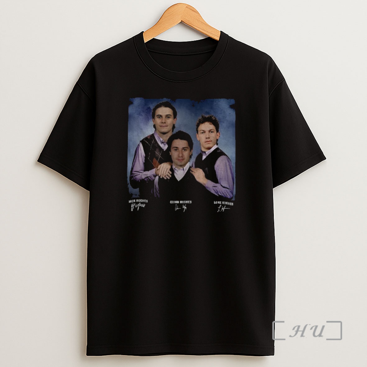 Officials New Jersey Step Brothers Jack Hughes Luke Hughes Quinn Hughes Ice Hockey Shirt Sweatshirt Tee