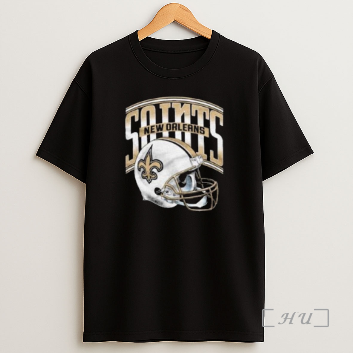 Officials New Orleans Saints Gradient Helmet Circle Black Shirt Sweatshirt Tee