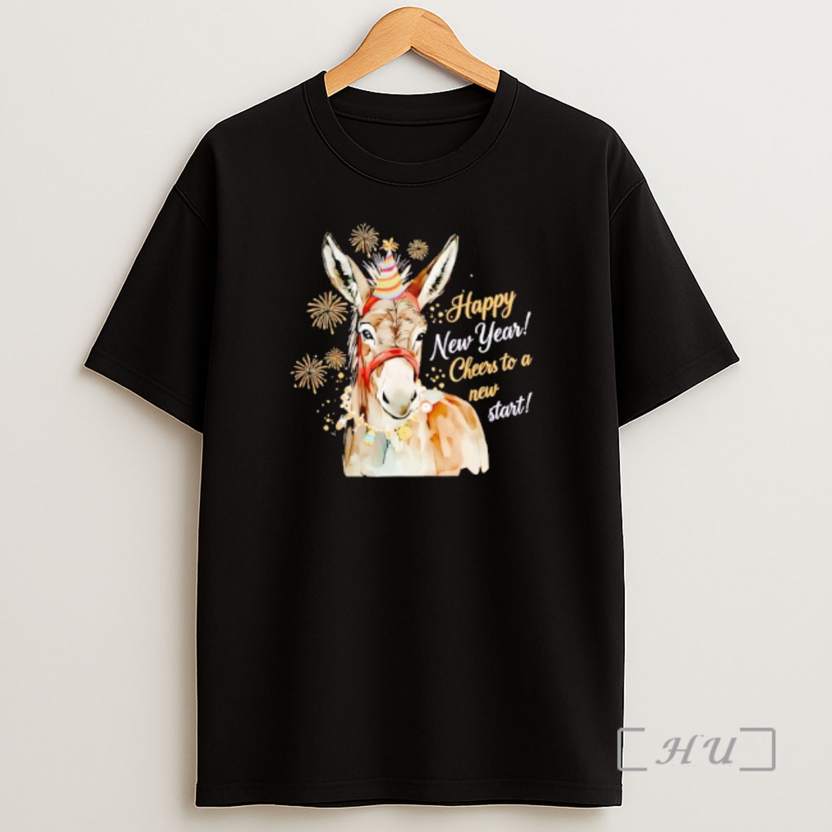 Officials New Year Donkey Farm Animal Farmgirl Happy New Year Shirt Sweatshirt Tee