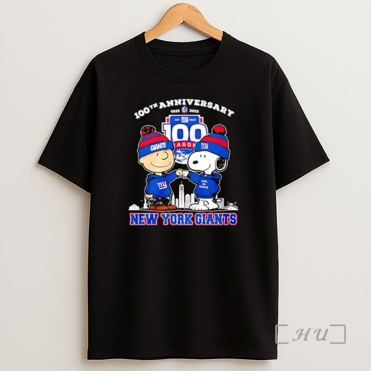 Officials New York Giants 100th Anniversary 1925 2025 Peanuts Characters Shirt Sweatshirt Tee