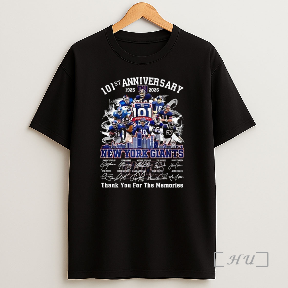 Officials New York Giants 101st Anniversary 1925 2026 Thank You For The Memories Signature Shirt Sweatshirt Tee