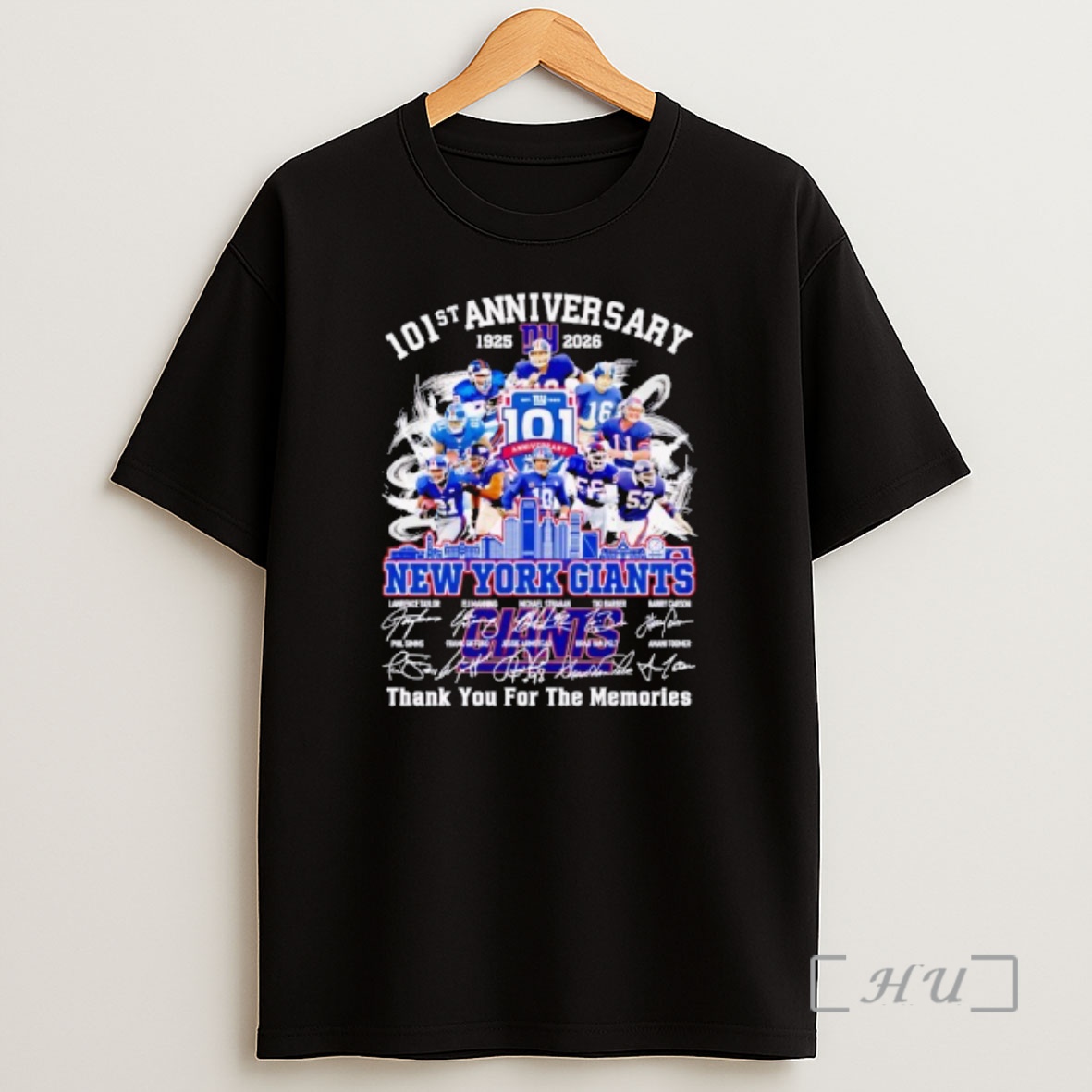 Officials New York Giants 101st Anniversary 1925 2026 Thank You For The Memories Signatures Shirt Sweatshirt Tee