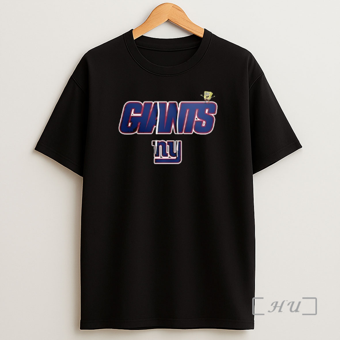 Officials New York Giants X Squarepants Movie Cartoon Double Sided Graphic Shirt Sweatshirt Tee