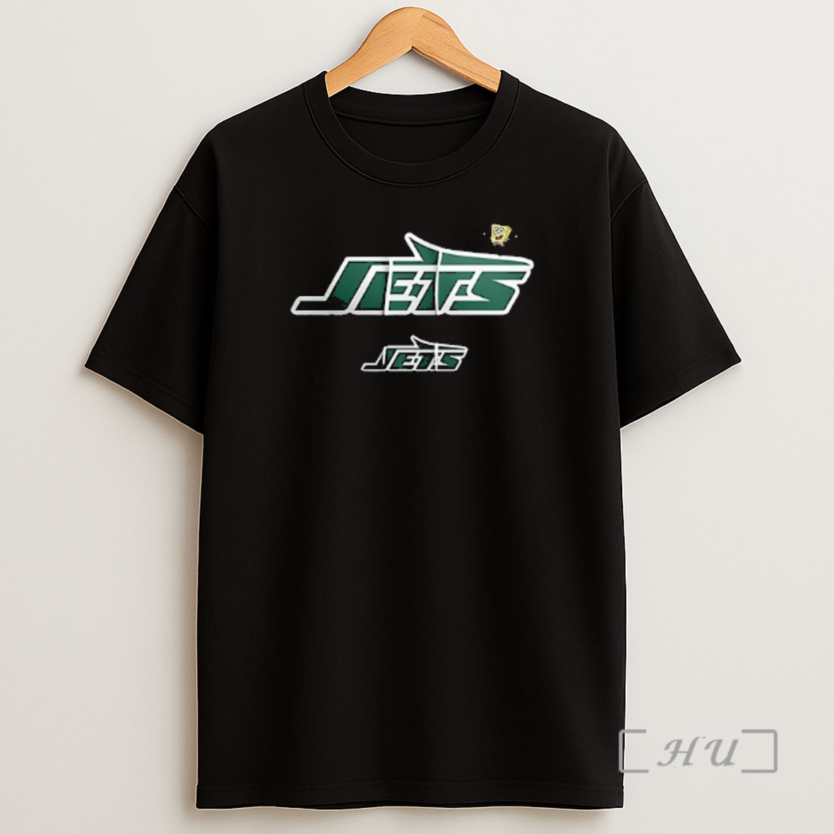 Officials New York Jets X Squarepants Movie Cartoon Double Sided Graphic Shirt Sweatshirt Tee