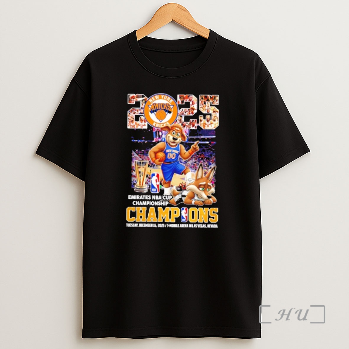 Officials New York Knicks 2025 Nba Cup Champions Mascot Shirt Sweatshirt Tee