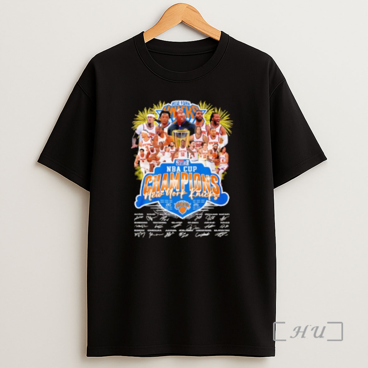 Officials New York Knicks 2025 Nba Cup Champions Signatures Shirt Sweatshirt Tee