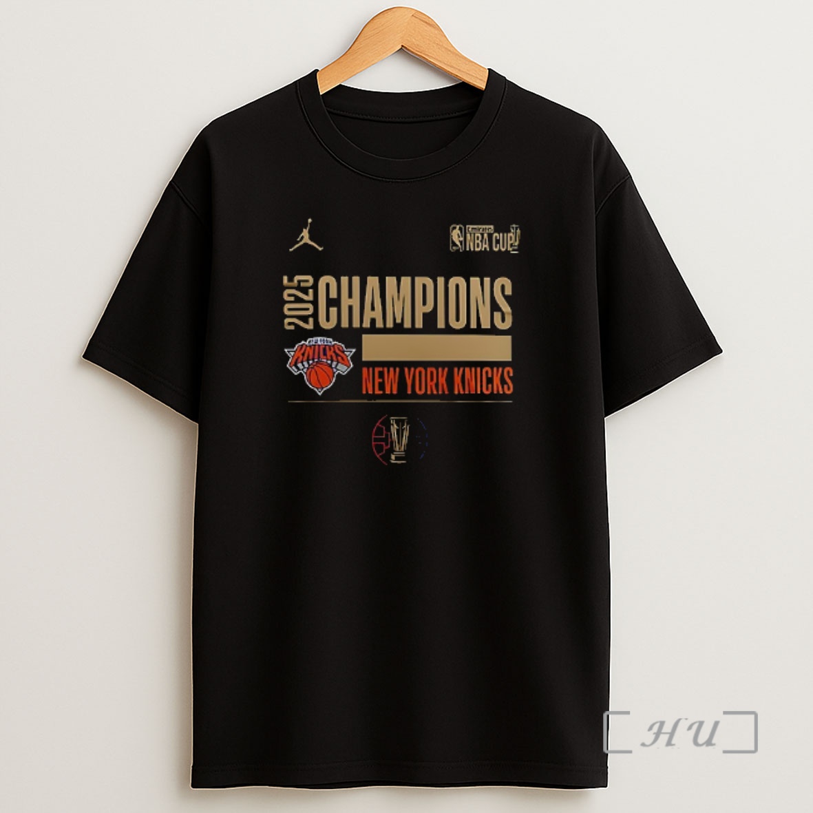 Officials New York Knicks Nba Cup Champions Locker Room Double Sided Graphic Shirt Sweatshirt Tee