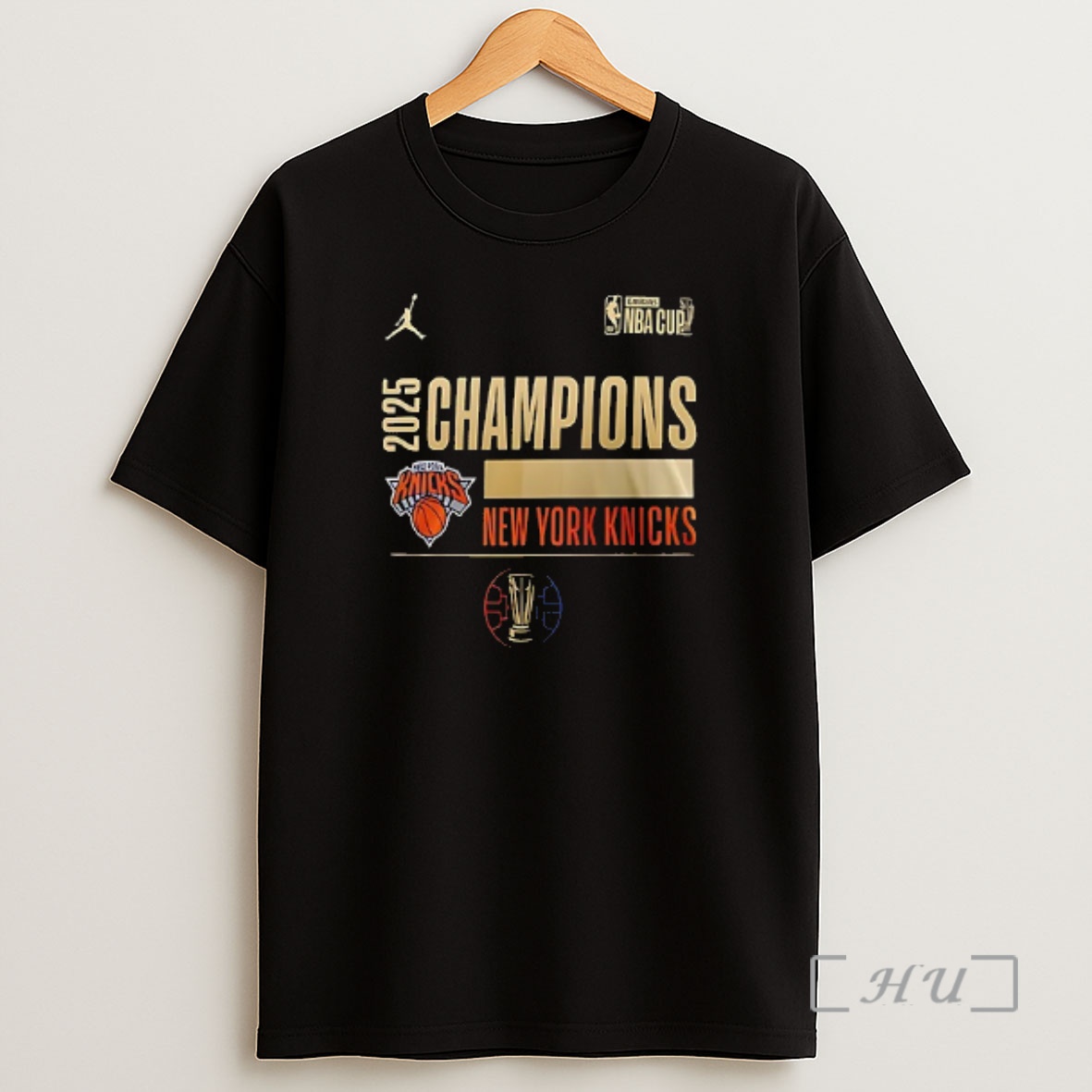 Officials New York Knicks Nba Cup Champions Team Graphic Double Sided Graphic Shirt Sweatshirt Tee