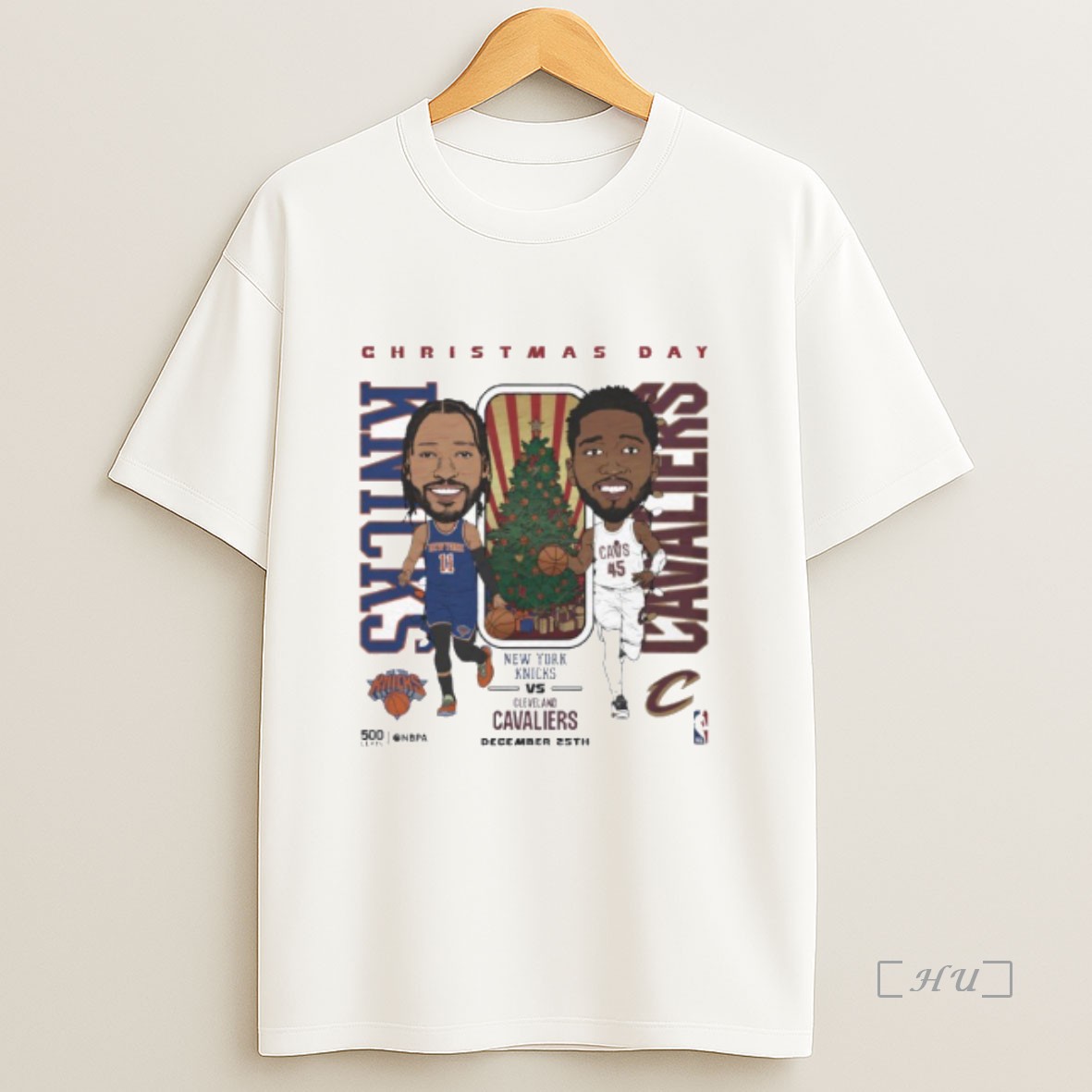 Officials New York Knicks X Cleveland Cavaliers 2025 Nba Christmas Day Match Up Shirt Sweatshirt Tee