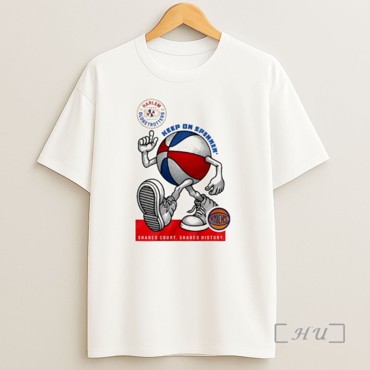 Officials New York Knicks X Harlem Globetrotters Keep On Spinning 2026 Copy Premium Shirt Sweatshirt Tee