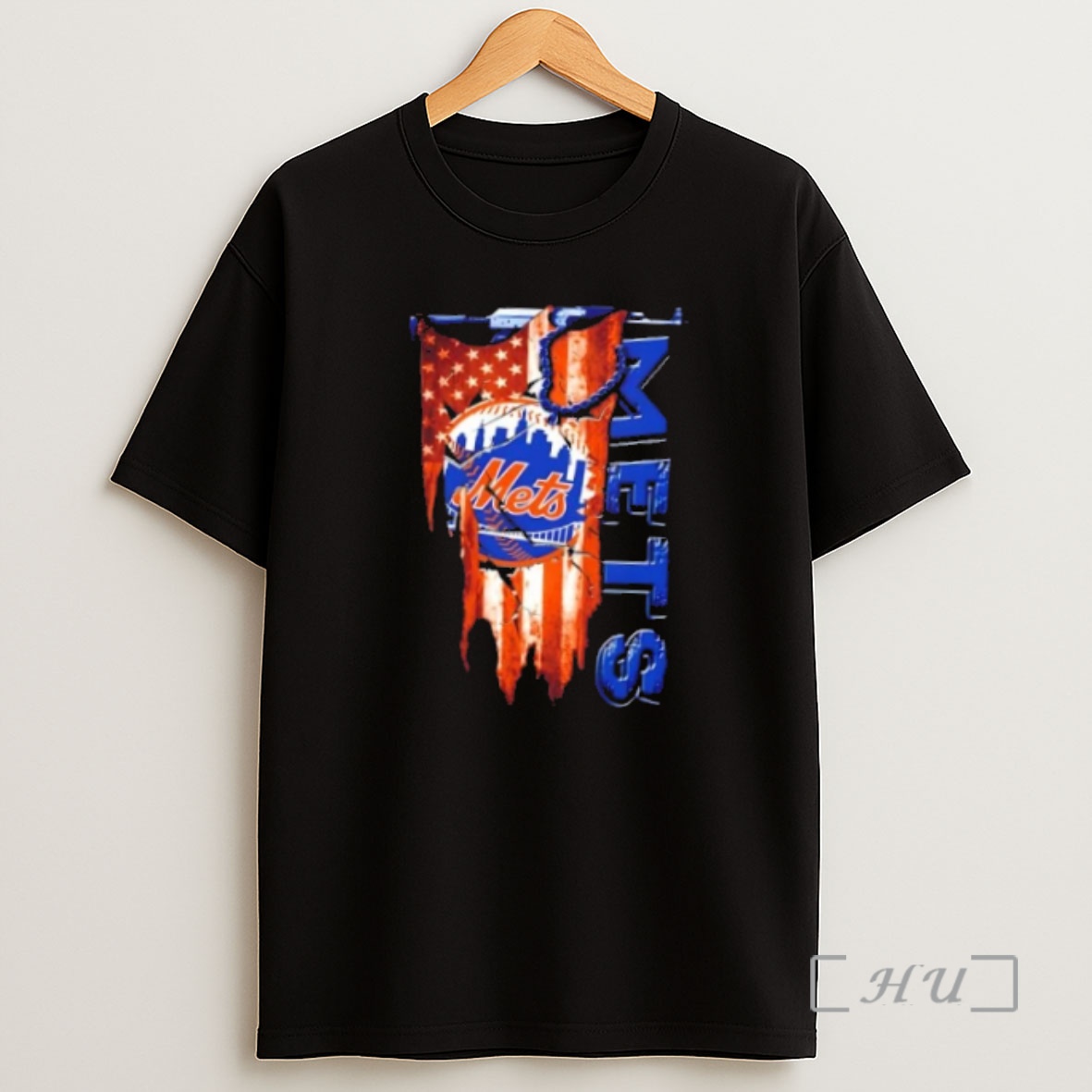 Officials New York Mets Baseball Battle Shattered Usa Flag Rip Design Shirt Sweatshirt Tee