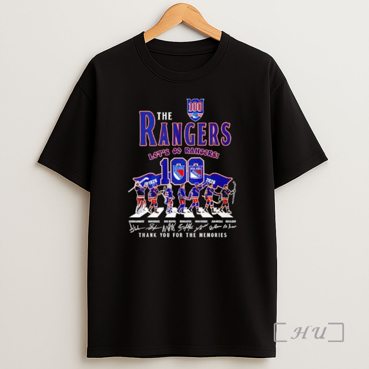 Officials New York Rangers 100 Years 1926 2026 Thank You For The Memories Signatures Shirt Sweatshirt Tee