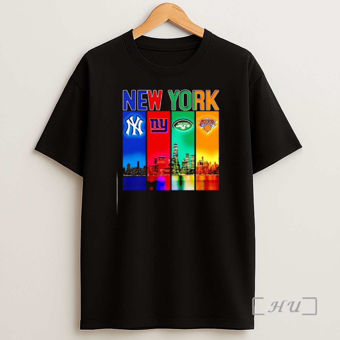 Officials New York City Skyline Ny Yankees Ny Giants Ny Jets Ny Knicks Logos Shirt Sweatshirt Tee