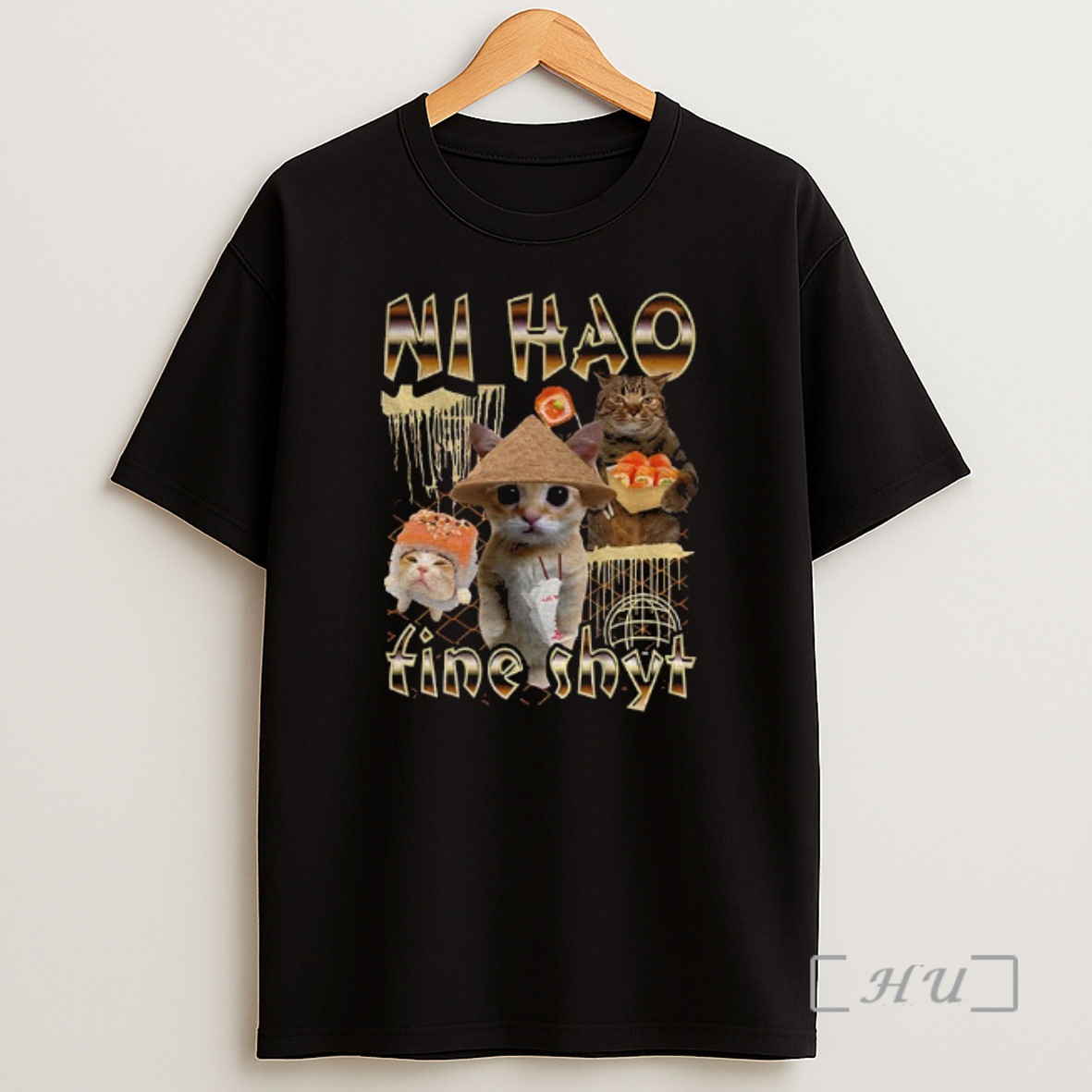 Officials Ni Hao Fine Shyt Funny Cat Shirt Sweatshirt Tee