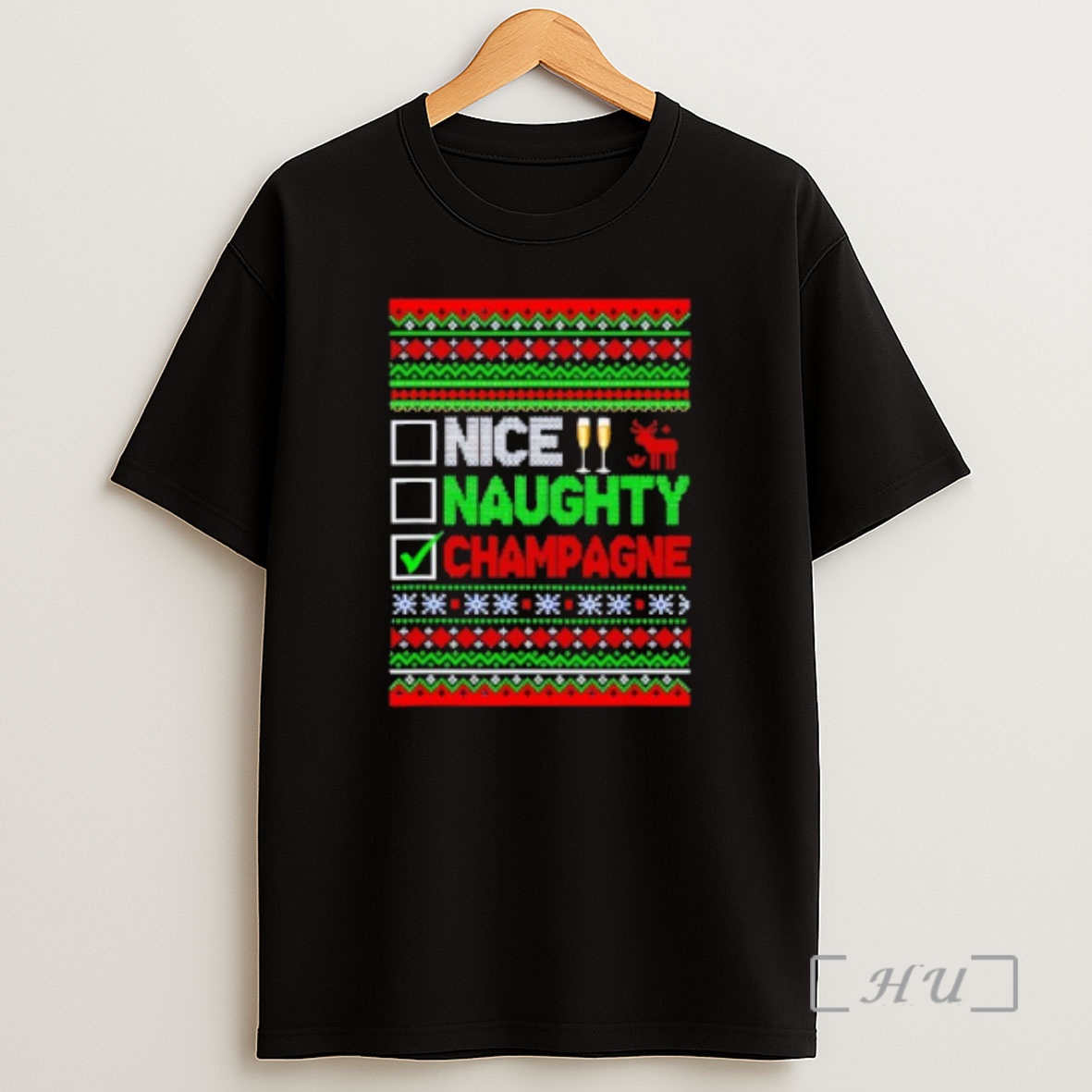 Officials Nice Naughty Champagne Funny Xmas List Drinker Shirt Sweatshirt Tee