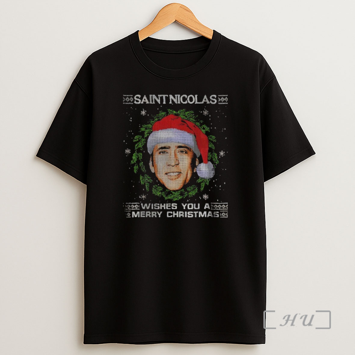 Officials Nicolas Cage St Nicolas Christmas Wishes You A Merry Christmas Shirt Sweatshirt Tee