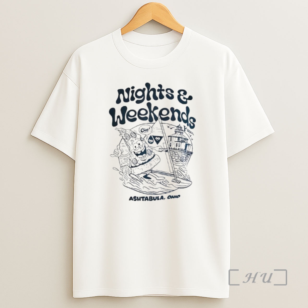Officials Nights Weekends Ashtabula Ohio Pizza Graphic Shirt Sweatshirt Tee