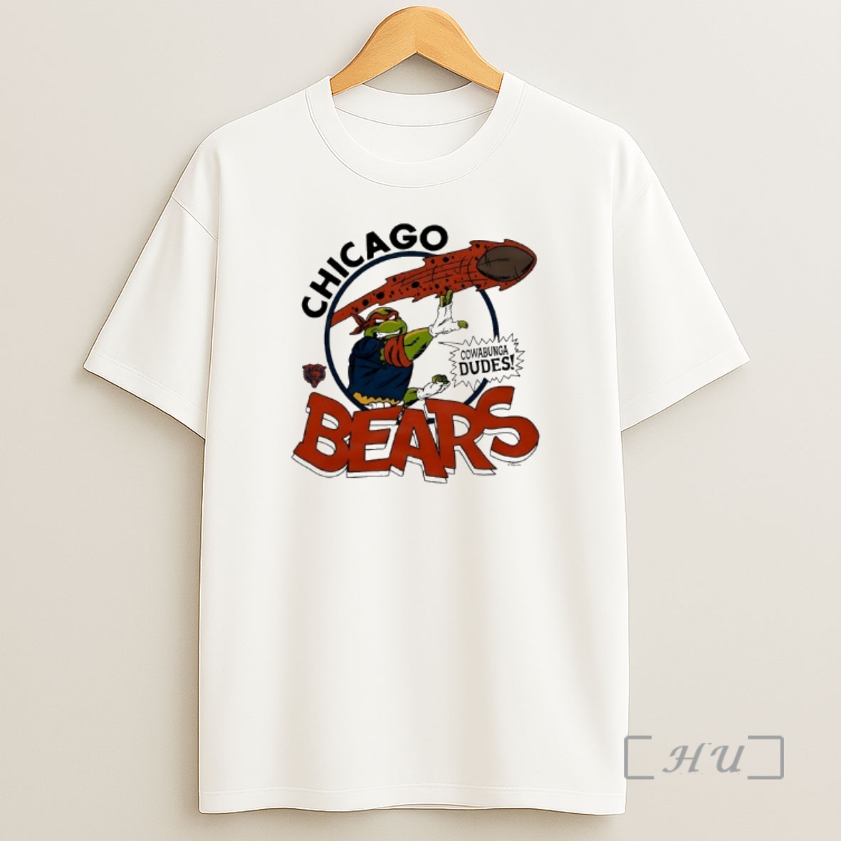Officials Ninja Turtles Chicago Bears Cowabunga Dudes Beats Shirt Sweatshirt Tee