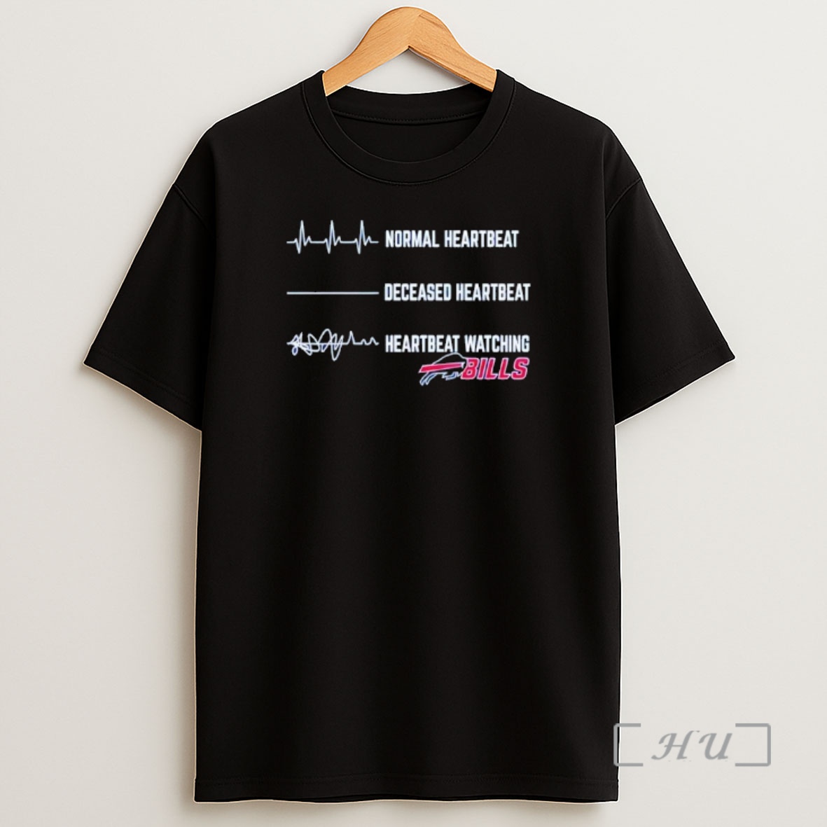 Officials Normal Heartbeat Deceased Heartbeat Watching Buffalo Bills Graphic Shirt Sweatshirt Tee