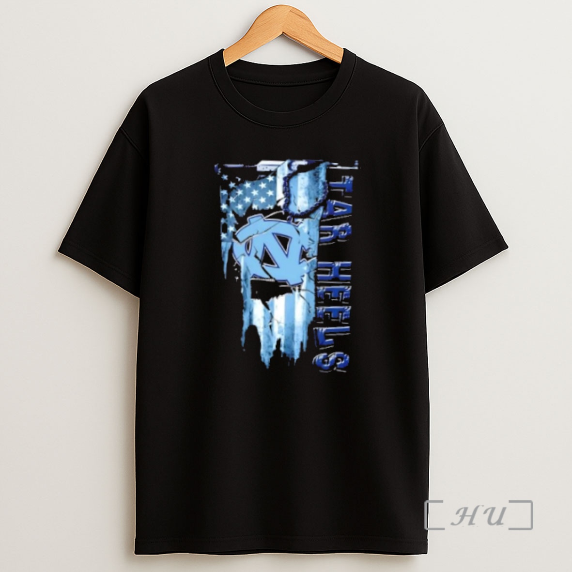 Officials North Carolina Tar Heels Football Battle Shattered Usa Flag Rip Design Shirt Sweatshirt Tee
