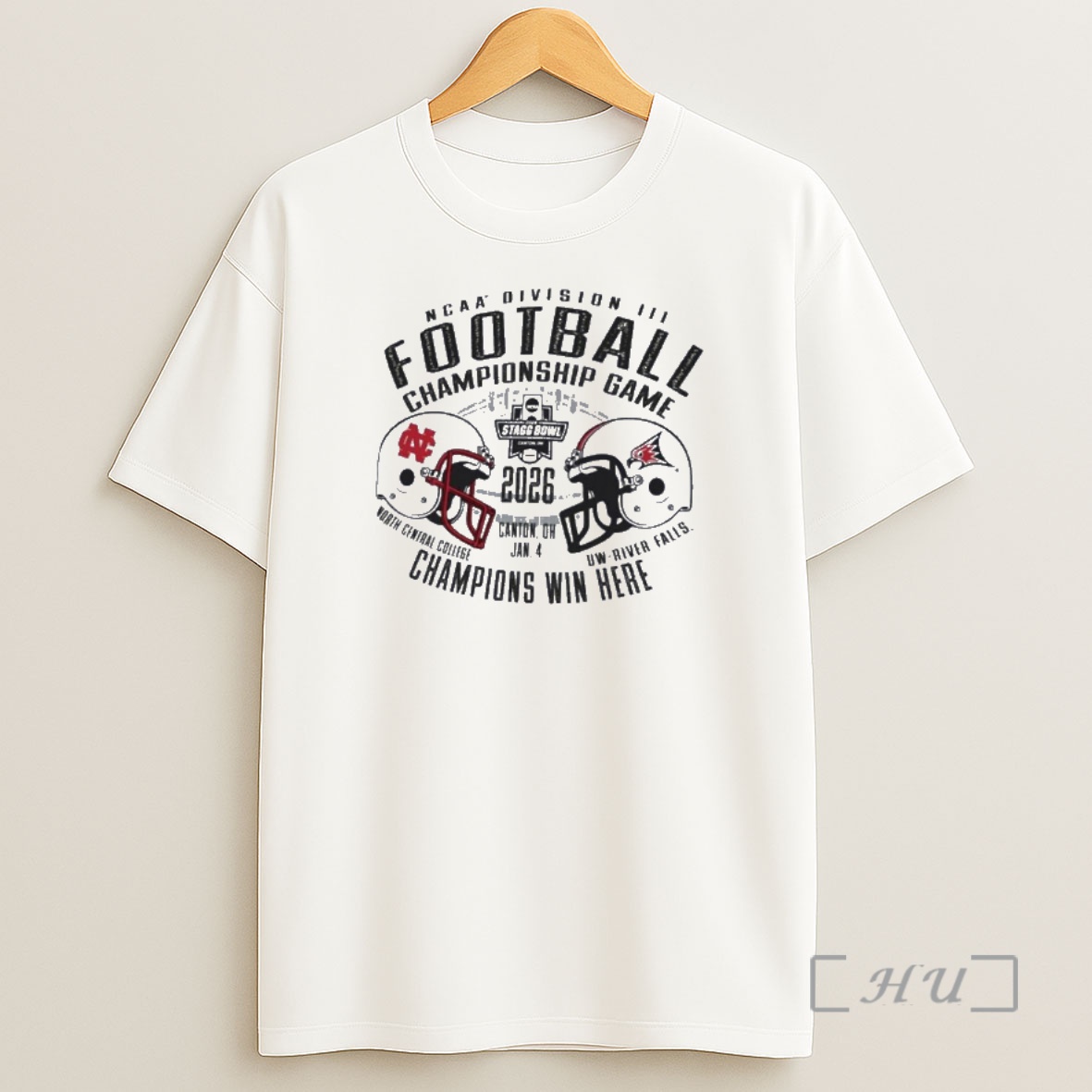 Officials North Central Cardinals Vs Uw River Falls 2025 Ncaa Diii Football Championship Game Matchup Shirt Sweatshirt Tee
