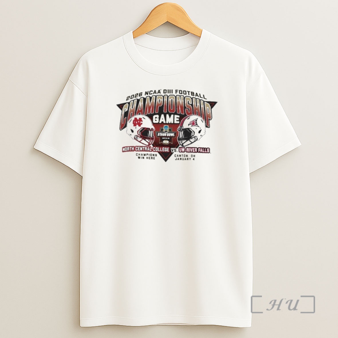 Officials North Central College Vs Uw River Falls Division Iii Football Championship Game Helmet Shirt Sweatshirt Tee