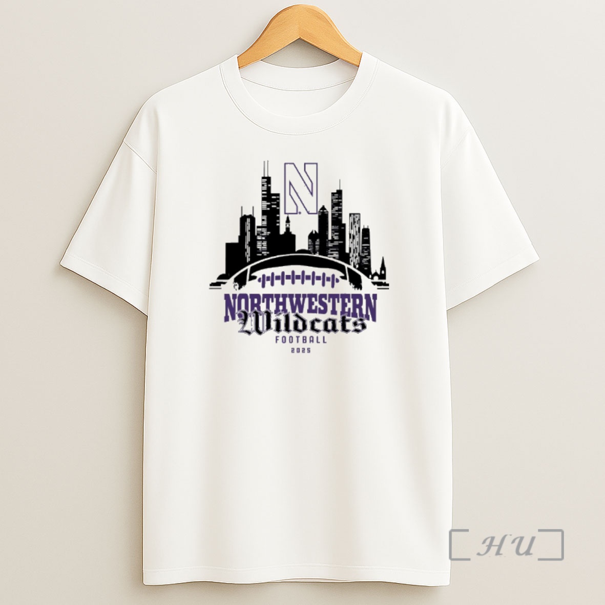 Officials Northwestern Football 2025 Season City Skyline Shirt Sweatshirt Tee