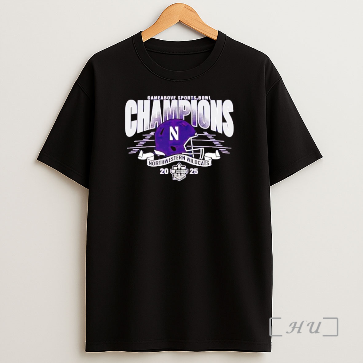 Officials Northwestern Wildcats 2025 Gameabove Sports Bowl Champions Helmet Shirt Sweatshirt Tee