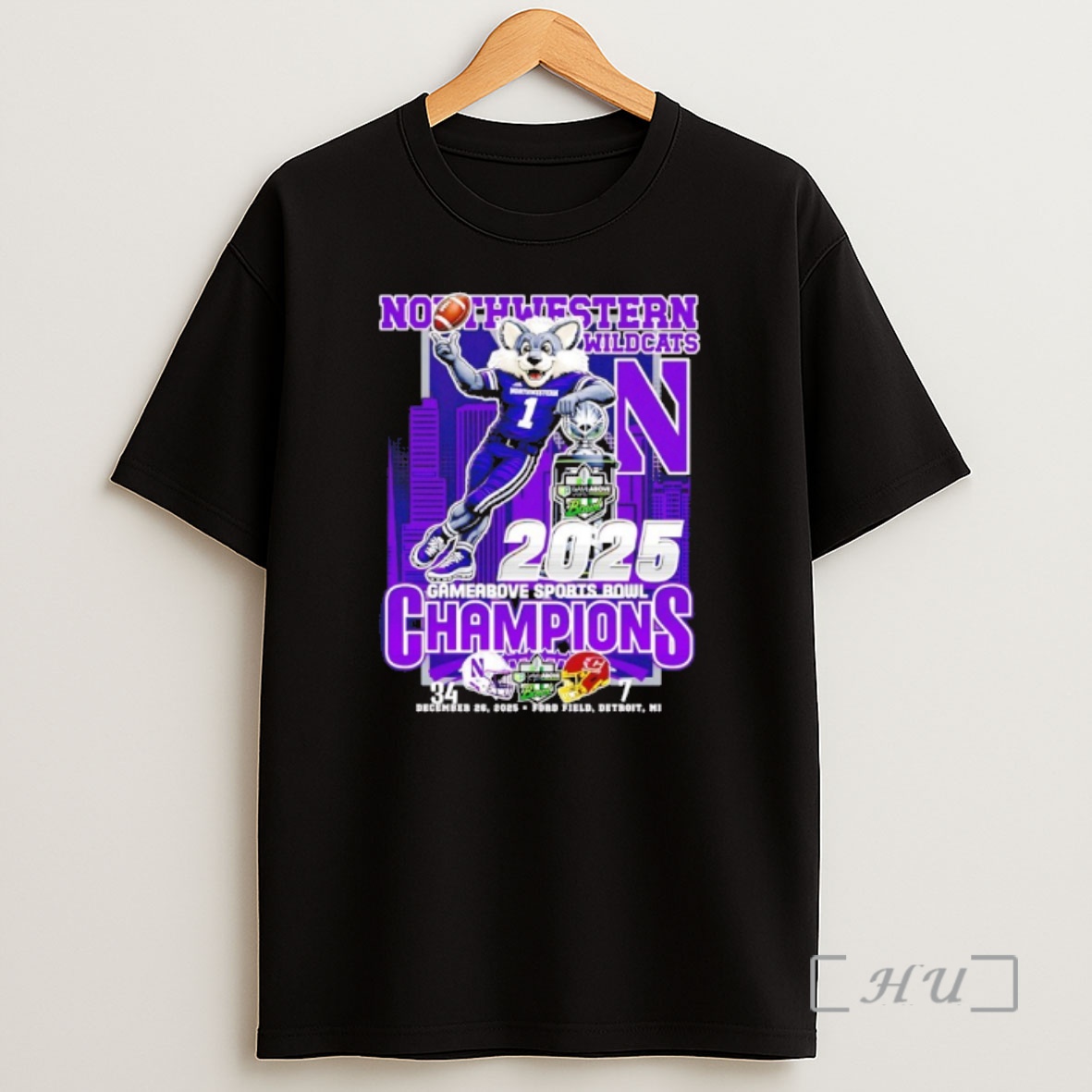 Officials Northwestern Wildcats Gameabove Sports Bowl Dec 26 2025 Mascot Shirt Sweatshirt Tee