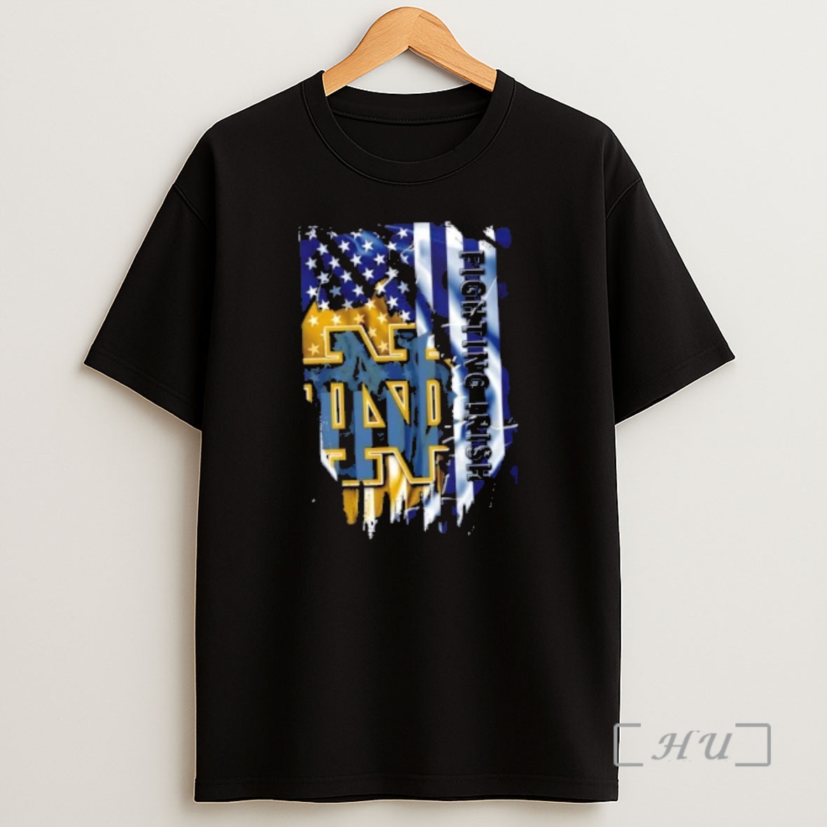 Officials Notre Dame Fighting Irish Football X American Flag Shirt Sweatshirt Tee