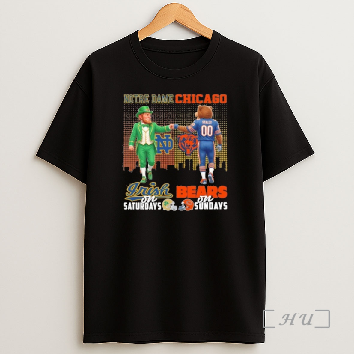 Officials Notre Dame Irish On Saturdays X Chicago Bears On Sundays City Vintage Shirt Sweatshirt Tee