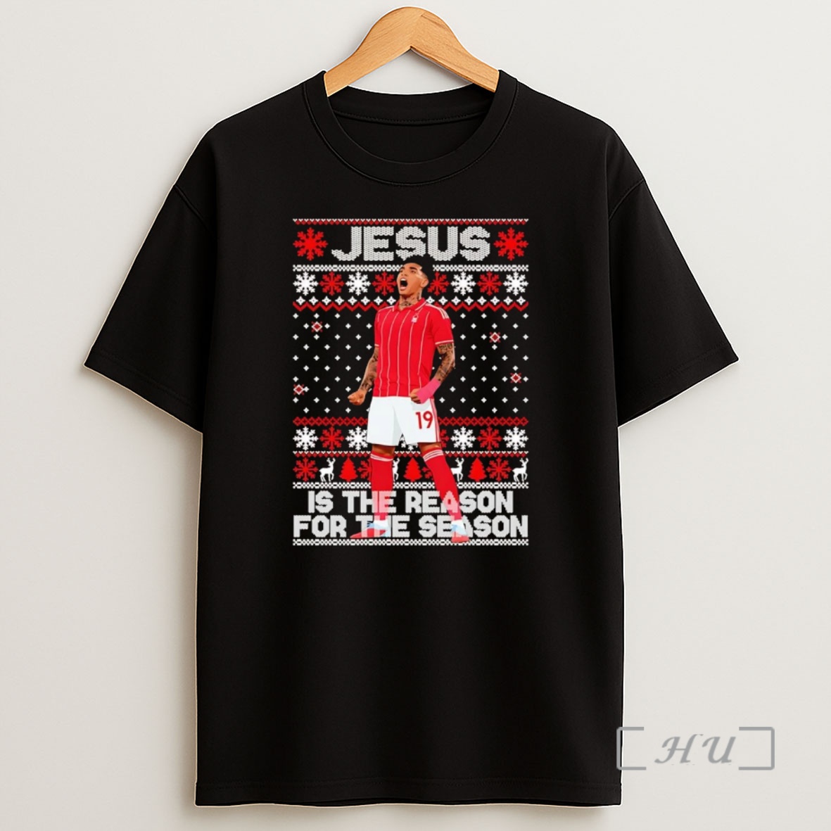 Officials Nottingham Forest Fc Jesus Is The Reason For The Season Christmas Premium Shirt Sweatshirt Tee